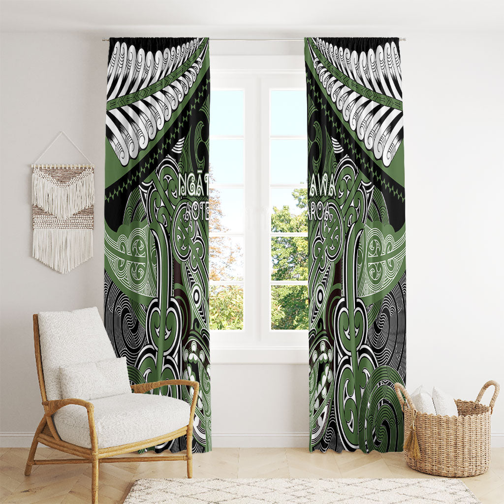 Aotearoa Iwi Ngati Awa Window Curtain Maori Kowhaiwhai Pattern