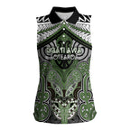 Aotearoa Iwi Ngati Awa Personalised Women Sleeveless Polo Shirt Maori Kowhaiwhai Pattern