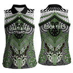 Aotearoa Iwi Ngati Awa Personalised Women Sleeveless Polo Shirt Maori Kowhaiwhai Pattern