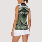 Aotearoa Iwi Ngati Awa Personalised Women Sleeveless Polo Shirt Maori Kowhaiwhai Pattern