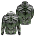 Aotearoa Iwi Ngati Awa Personalised Zip Hoodie Maori Kowhaiwhai Pattern