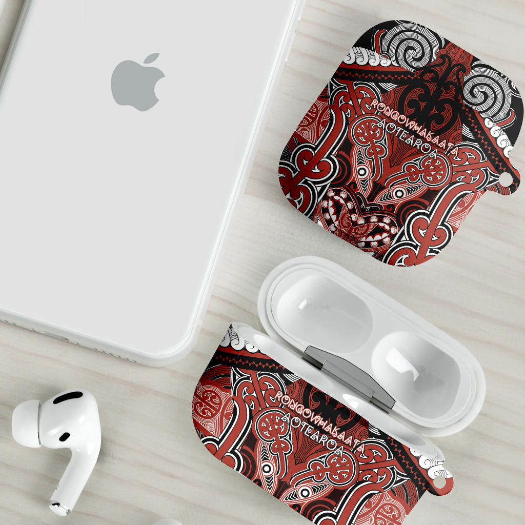 Aotearoa Iwi Rongowhakaata AirPods Case Maori Kowhaiwhai Pattern