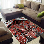 Aotearoa Iwi Rongowhakaata Area Rug Maori Kowhaiwhai Pattern