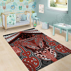 Aotearoa Iwi Rongowhakaata Area Rug Maori Kowhaiwhai Pattern