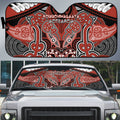 Aotearoa Iwi Rongowhakaata Auto Sun Shade Maori Kowhaiwhai Pattern