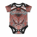Aotearoa Iwi Rongowhakaata Personalised Baby Onesie Maori Kowhaiwhai Pattern