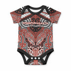 Aotearoa Iwi Rongowhakaata Personalised Baby Onesie Maori Kowhaiwhai Pattern
