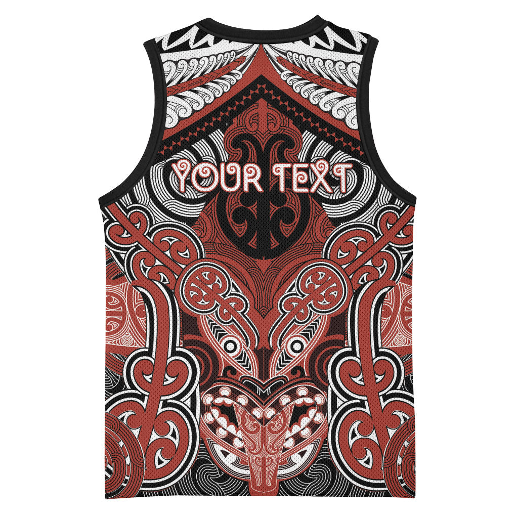 Aotearoa Iwi Rongowhakaata Personalised Basketball Jersey Maori Kowhaiwhai Pattern