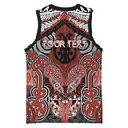 Aotearoa Iwi Rongowhakaata Personalised Basketball Jersey Maori Kowhaiwhai Pattern