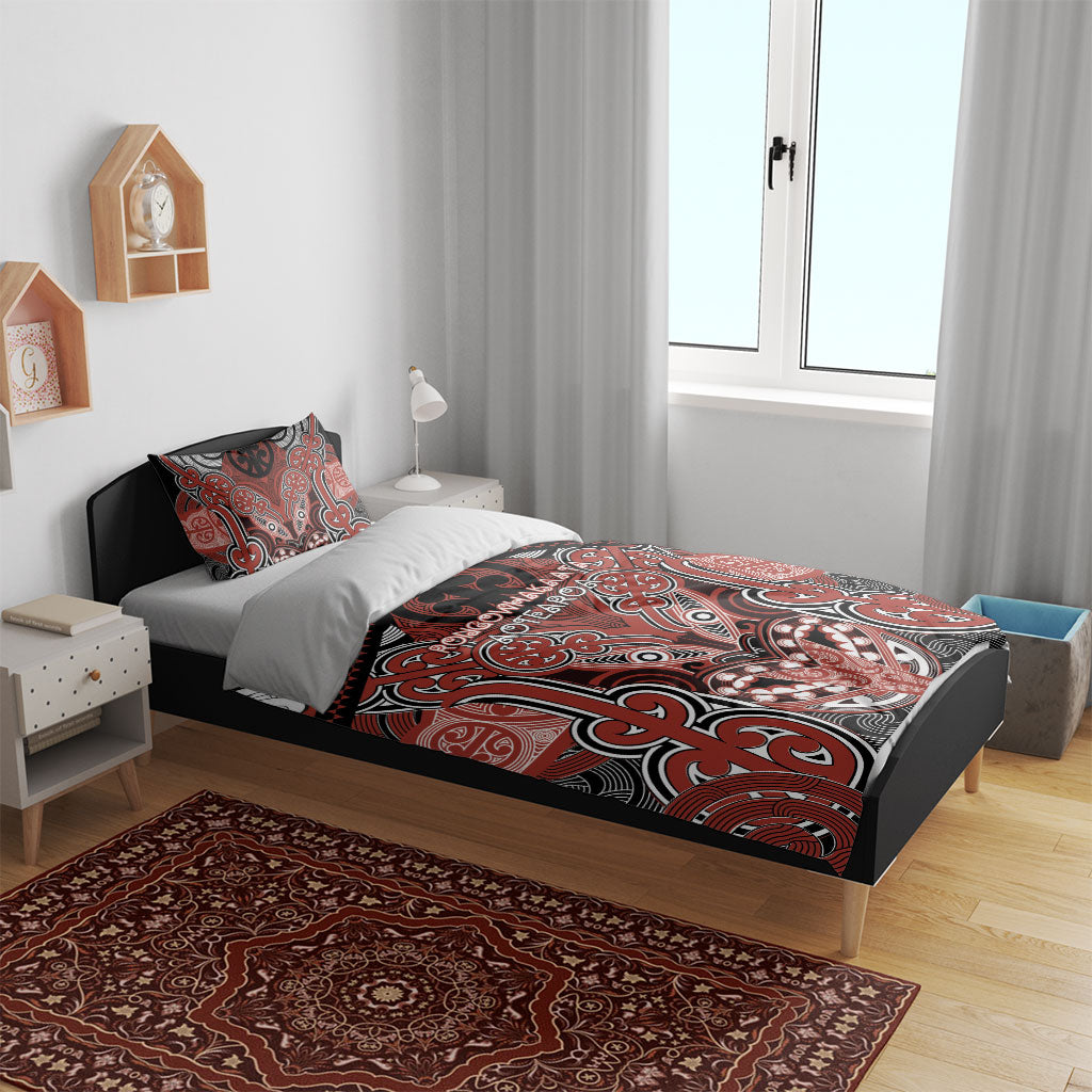Aotearoa Iwi Rongowhakaata Bedding Set Maori Kowhaiwhai Pattern