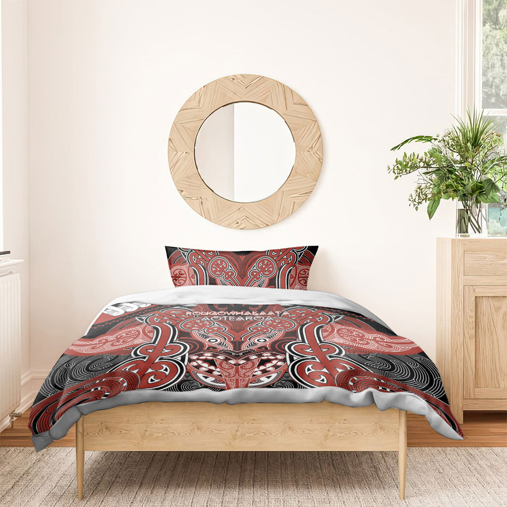 Aotearoa Iwi Rongowhakaata Bedding Set Maori Kowhaiwhai Pattern