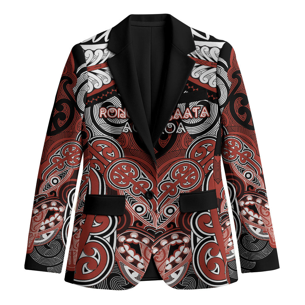 Aotearoa Iwi Rongowhakaata Personalised Blazer Maori Kowhaiwhai Pattern