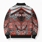Aotearoa Iwi Rongowhakaata Personalised Bomber Puffer Jacket Maori Kowhaiwhai Pattern