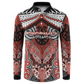 Aotearoa Iwi Rongowhakaata Personalised Button Sweatshirt Maori Kowhaiwhai Pattern