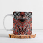 Aotearoa Iwi Rongowhakaata Personalised Ceramic Mug Maori Kowhaiwhai Pattern