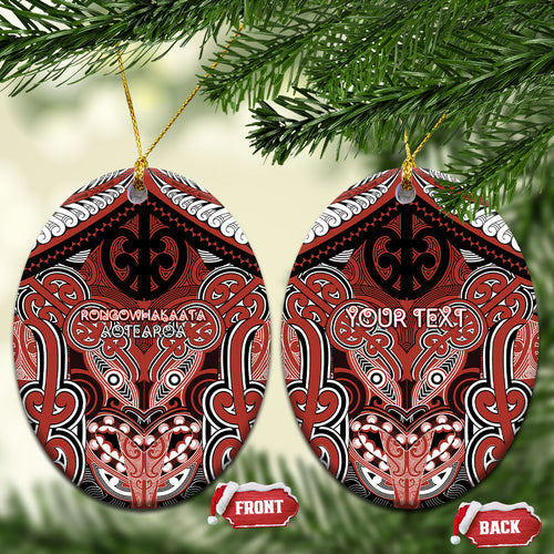 Aotearoa Iwi Rongowhakaata Personalised Ceramic Ornament Maori Kowhaiwhai Pattern