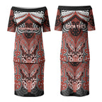 Aotearoa Iwi Rongowhakaata Personalised Couples Matching Puletasi and Hawaiian Shirt Maori Kowhaiwhai Pattern