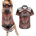 Aotearoa Iwi Rongowhakaata Personalised Couples Matching Summer Maxi Dress and Hawaiian Shirt Maori Kowhaiwhai Pattern