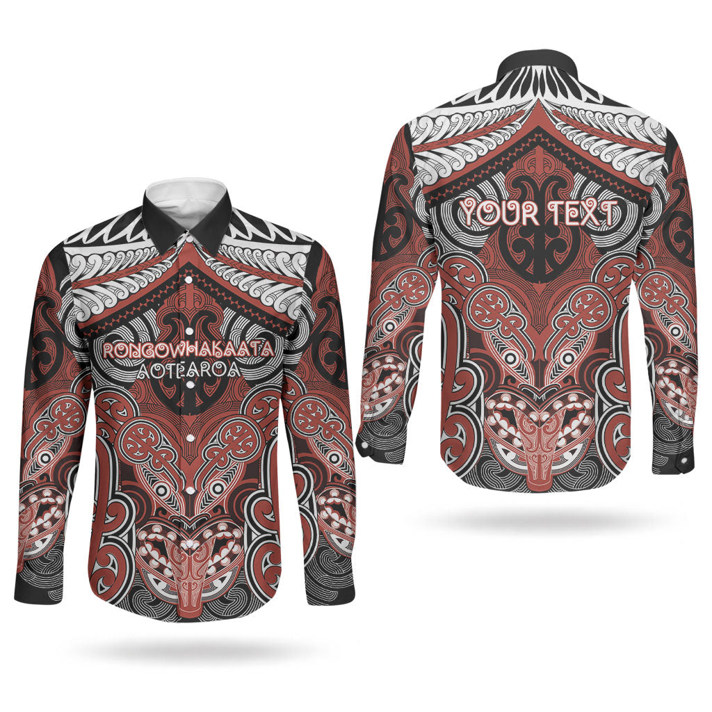 Aotearoa Iwi Rongowhakaata Personalised Couples Matching Tank Maxi Dress and Long Sleeve Button Shirt Maori Kowhaiwhai Pattern