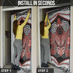 Aotearoa Iwi Rongowhakaata Personalised Door Cover Maori Kowhaiwhai Pattern