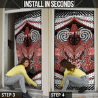 Aotearoa Iwi Rongowhakaata Personalised Door Cover Maori Kowhaiwhai Pattern