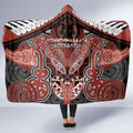 Aotearoa Iwi Rongowhakaata Hooded Blanket Maori Kowhaiwhai Pattern