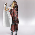 Aotearoa Iwi Rongowhakaata Hooded Blanket Maori Kowhaiwhai Pattern