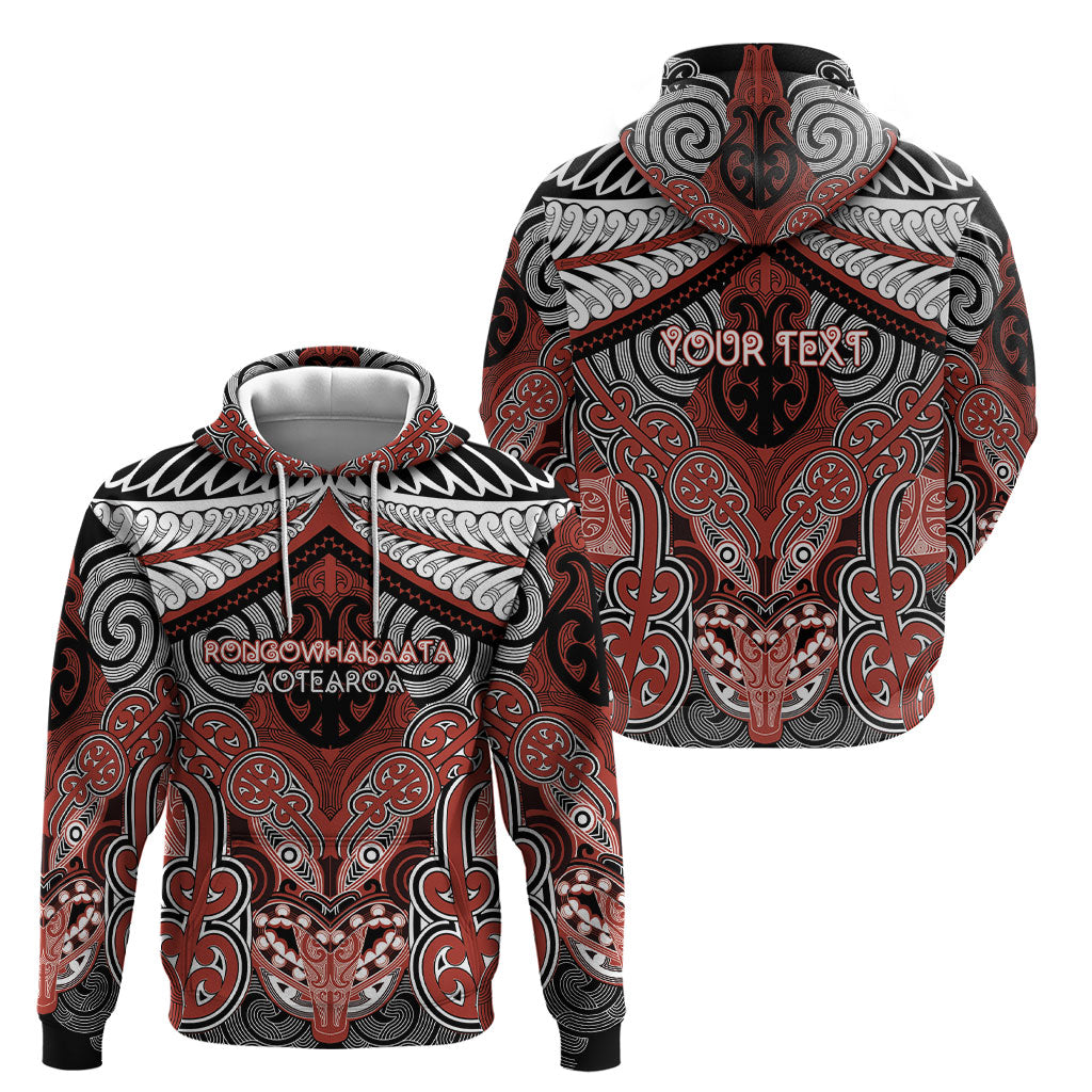 Aotearoa Iwi Rongowhakaata Personalised Hoodie Maori Kowhaiwhai Pattern
