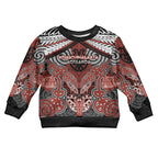 Aotearoa Iwi Rongowhakaata Personalised Kid Ugly Christmas Sweater Maori Kowhaiwhai Pattern