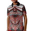 Aotearoa Iwi Rongowhakaata Personalised Kid Polo Shirt Maori Kowhaiwhai Pattern