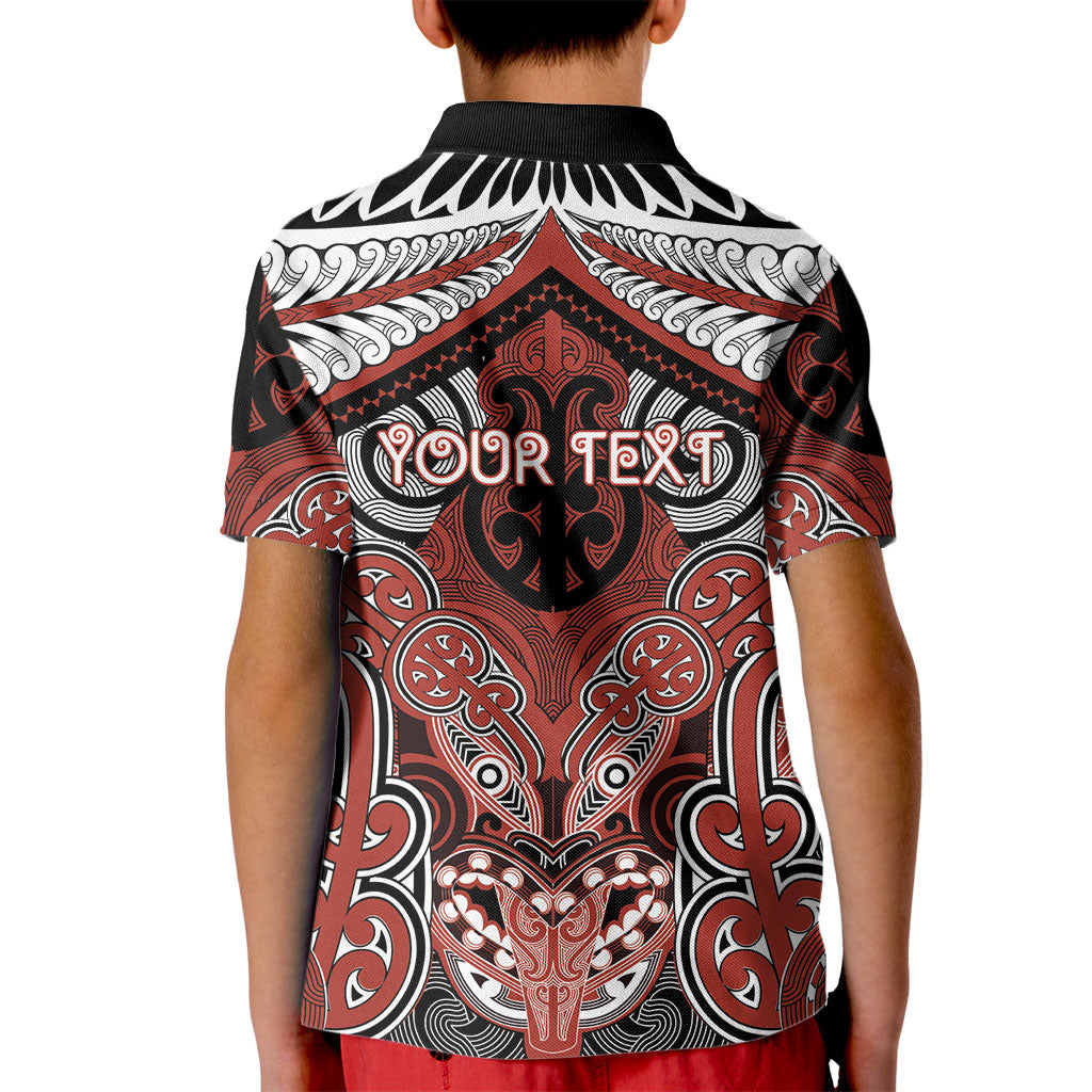Aotearoa Iwi Rongowhakaata Personalised Kid Polo Shirt Maori Kowhaiwhai Pattern