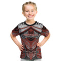 Aotearoa Iwi Rongowhakaata Personalised Kid T Shirt Maori Kowhaiwhai Pattern