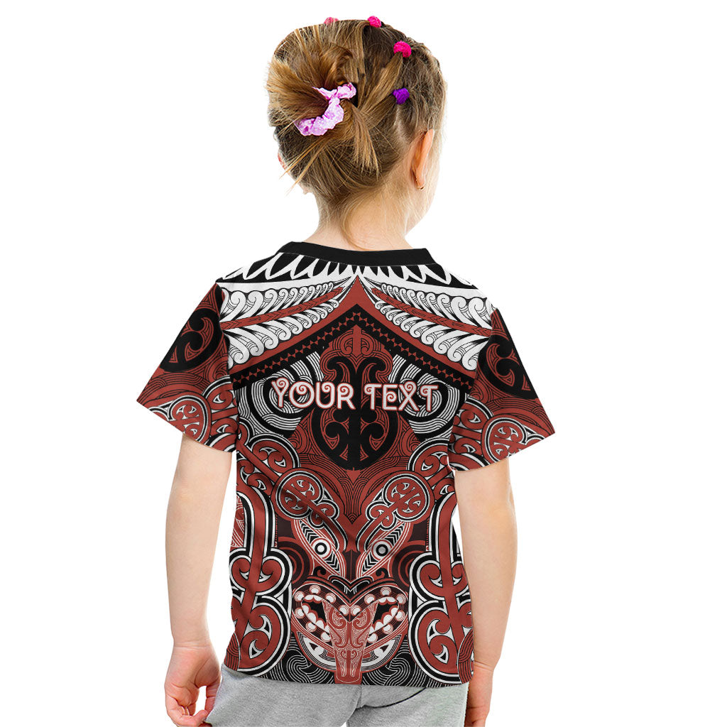Aotearoa Iwi Rongowhakaata Personalised Kid T Shirt Maori Kowhaiwhai Pattern
