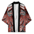 Aotearoa Iwi Rongowhakaata Personalised Kimono Maori Kowhaiwhai Pattern