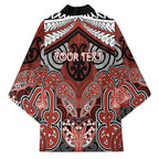 Aotearoa Iwi Rongowhakaata Personalised Kimono Maori Kowhaiwhai Pattern