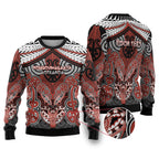 Aotearoa Iwi Rongowhakaata Personalised Ugly Christmas Sweater Maori Kowhaiwhai Pattern