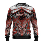 Aotearoa Iwi Rongowhakaata Personalised Ugly Christmas Sweater Maori Kowhaiwhai Pattern