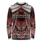 Aotearoa Iwi Rongowhakaata Personalised Long Sleeve Shirt Maori Kowhaiwhai Pattern
