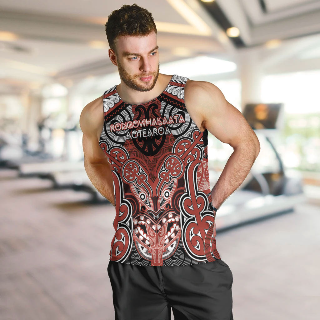 Aotearoa Iwi Rongowhakaata Personalised Men Tank Top Maori Kowhaiwhai Pattern