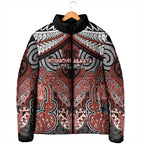Aotearoa Iwi Rongowhakaata Personalised Padded Jacket Maori Kowhaiwhai Pattern
