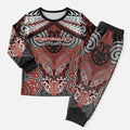 Aotearoa Iwi Rongowhakaata Personalised Christmas Pajama Set Maori Kowhaiwhai Pattern