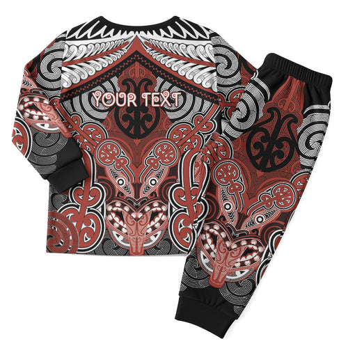Aotearoa Iwi Rongowhakaata Personalised Christmas Pajama Set Maori Kowhaiwhai Pattern