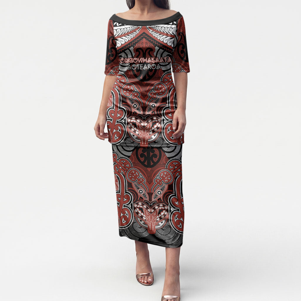 Aotearoa Iwi Rongowhakaata Personalised Puletasi Maori Kowhaiwhai Pattern