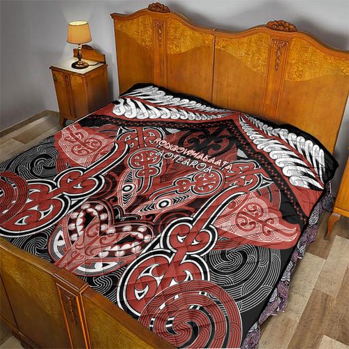 Aotearoa Iwi Rongowhakaata Quilt Maori Kowhaiwhai Pattern