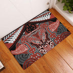 Aotearoa Iwi Rongowhakaata Rubber Doormat Maori Kowhaiwhai Pattern