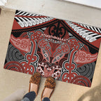 Aotearoa Iwi Rongowhakaata Rubber Doormat Maori Kowhaiwhai Pattern