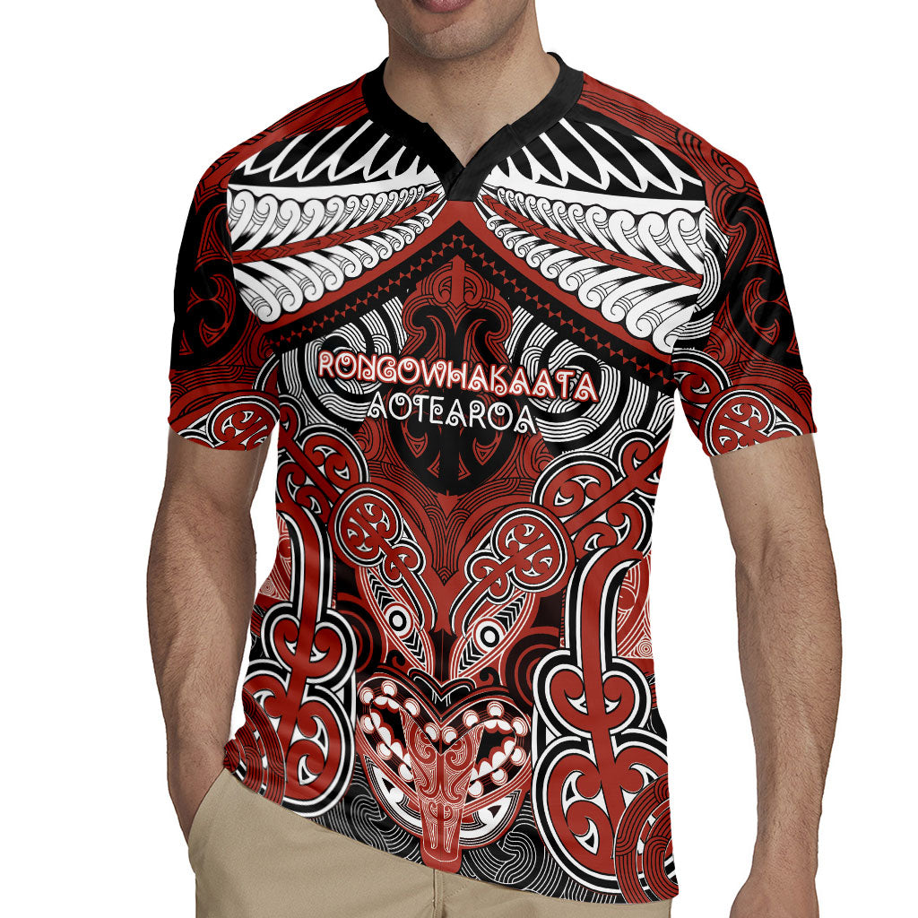 Aotearoa Iwi Rongowhakaata Personalised Rugby Jersey Maori Kowhaiwhai Pattern