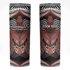 Aotearoa Iwi Rongowhakaata Personalised Skinny Tumbler Maori Kowhaiwhai Pattern