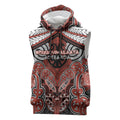 Aotearoa Iwi Rongowhakaata Personalised Sleeveless Hoodie Maori Kowhaiwhai Pattern