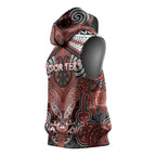 Aotearoa Iwi Rongowhakaata Personalised Sleeveless Hoodie Maori Kowhaiwhai Pattern